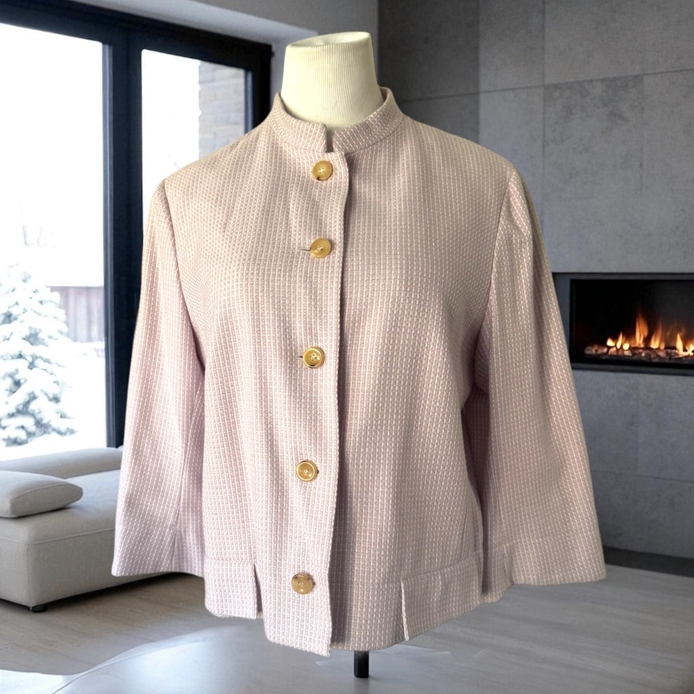 LUCIANO BARBERA 100% CASHMERE Cropped Jacket Size EU 44